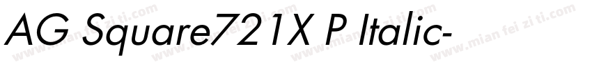 AG Square721X P Italic字体转换
